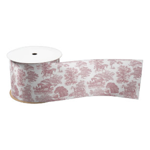 Ruban En Satin Classé Elégant Rustique Rose Cheval Toile Pays