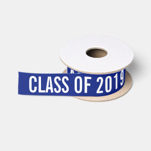 Ruban En Satin Classe licenciée de blanc du bleu marine 2019 de