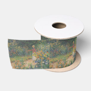 Ruban En Satin Claude Monet 1895 Vintage dans le jardin