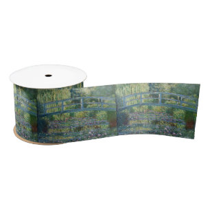 Ruban En Satin Claude Monet - Eau Lily étang, Harmonie verte