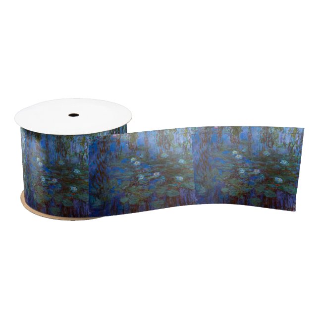 Ruban En Satin Claude Monet - Lys d'Eau Bleue (Bobine)