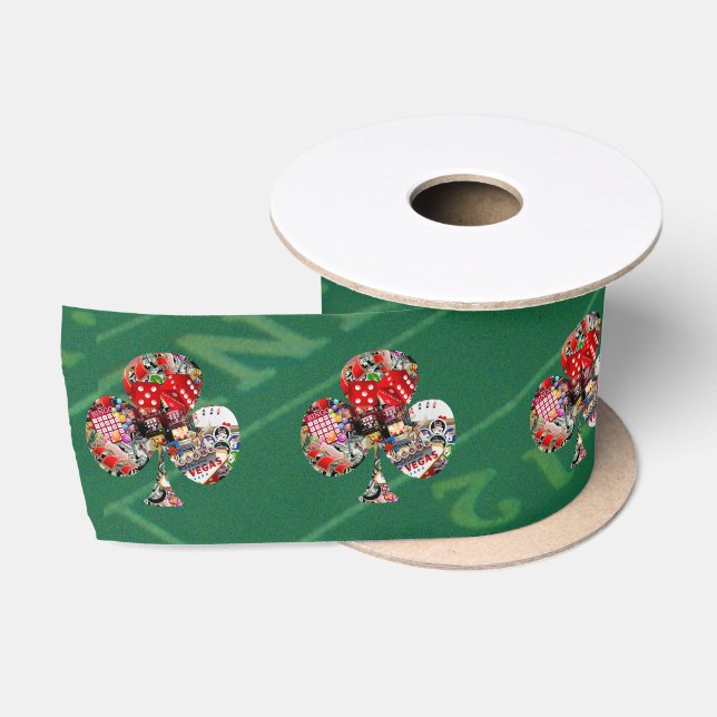 Ruban En Satin Club - Las Vegas - Forme de carte de jeu (Bobine)
