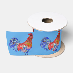 Ruban En Satin Cocktail Red Rooster Roosters mignon Satin Ruban