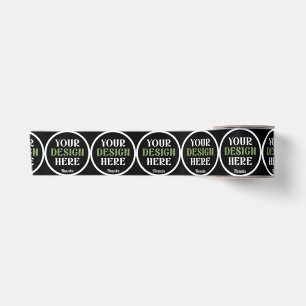 Ruban En Satin Code QR de logo noir personnalisé pour la marque c