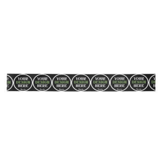 Ruban En Satin Code QR de logo noir personnalisé pour la marque c