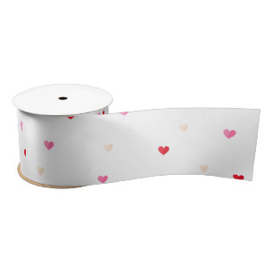 Ruban En Satin Coeur Valentine Thème Bébé Fille Douche Rouge R