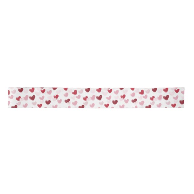 Ruban En Satin Coeurs d'amour (Devant)