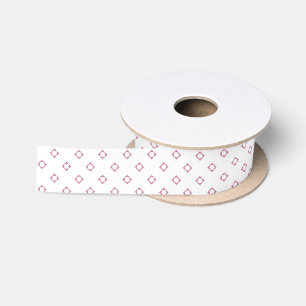 Ruban En Satin Cœurs roses sur ruban de satin blanc pour emballer