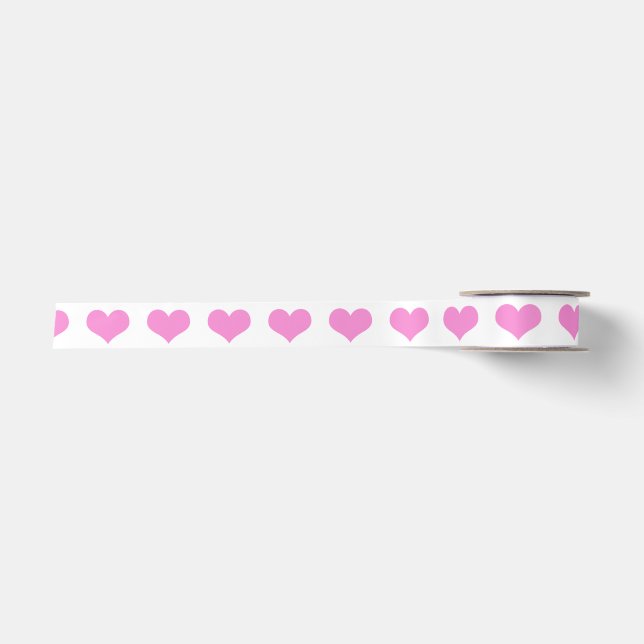 Ruban En Satin Coeurs roses Valentines Day Satin Ruban (Devant)