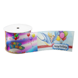 Ruban En Satin Collage Joyeux Anniversaire