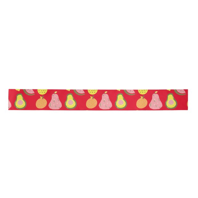 Ruban En Satin Collection de fruits assorés Thunder_Cove (Devant)