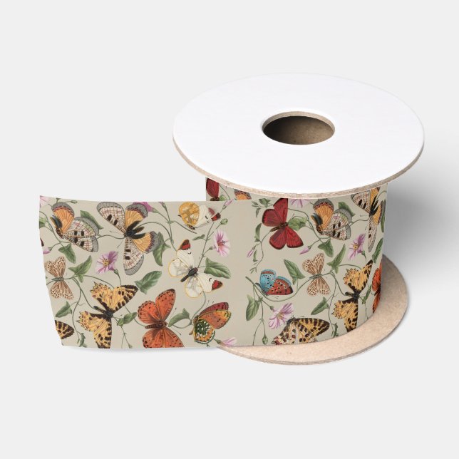 Ruban En Satin Collection de la papillon Moth Nature Dessin (Bobine)