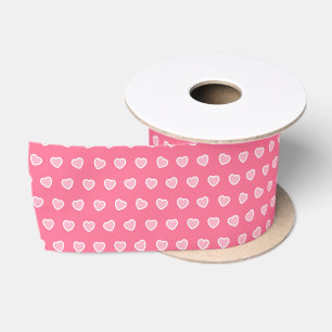 Ruban En Satin Collection de la Saint-Valentin rose moderne