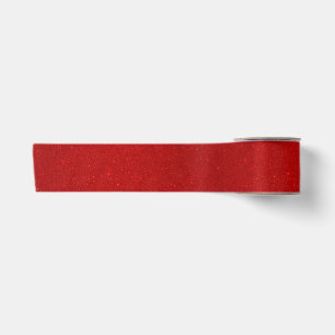 Ruban En Satin Collection Saint-Valentin Paillettes Rouge Uni
