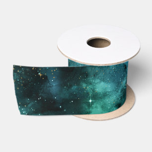 Ruban En Satin Conception de la série Galaxie sarcelle 1