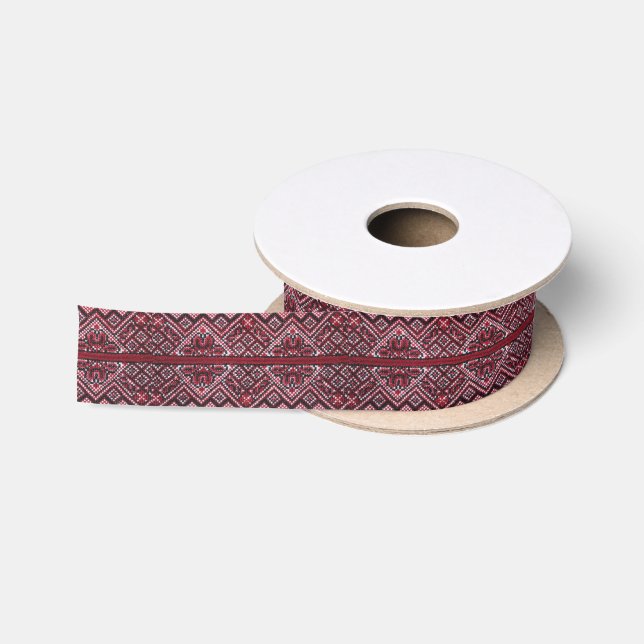 Ruban En Satin Conception ukrainienne traditionnelle (Bobine)