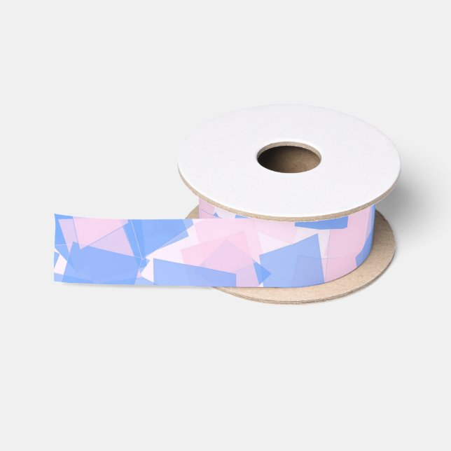 Ruban En Satin Confetti rose et bleu (Bobine)
