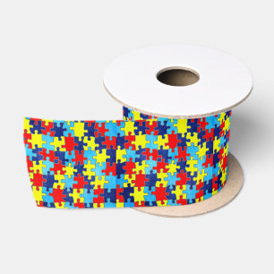 Ruban En Satin Conscience-Puzzle d'autisme par Shirley Taylor