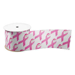 Ruban En Satin Conscience rose de cancer du sein de ruban