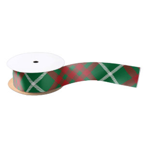 Ruban En Satin Contrôle vert et rouge