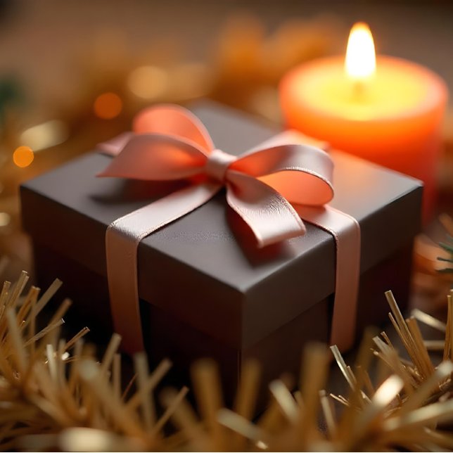 Ruban En Satin Cookie en pain d'épices de Noël Brown D78F62 (Christmas Gingerbread Cookie Brown D78F62 Satin Ribbon. Ai Gen.)