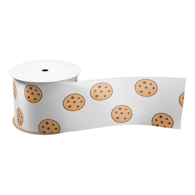 Ruban En Satin cookies sur blanc (Bobine)