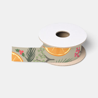 Ruban En Satin Copie orange de guirlande de Noël