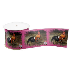 Ruban En Satin Coq/Gaulois/Rooster