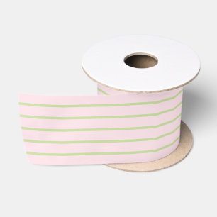 Ruban En Satin Coquette Préparation Chic Pastel Vert Et Rose Rayu
