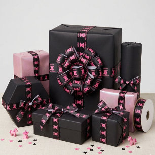 Ruban En Satin Coquette Rose Fantôme Joyeux Halloween Art Numériq