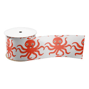 Ruban En Satin Coucou rouge souriant Octopus Thunder_Cove 