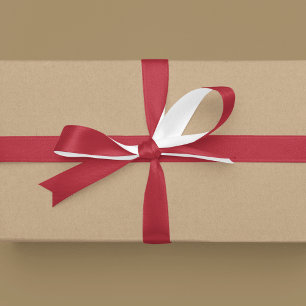 Ruban En Satin couleur cardinale rouge uni