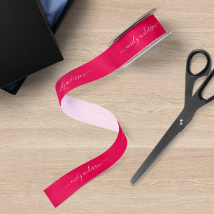 Ruban En Satin Couleur de fond modifiable Calligraphie Script