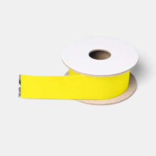Ruban En Satin Couleur jaune ensoleillé uni 1,5 pouces