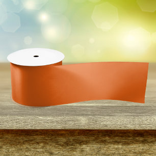 Ruban En Satin Couleur solide de tigre orange