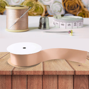 Ruban En Satin Couleur solide Fuzz Peach Simple Minimalist