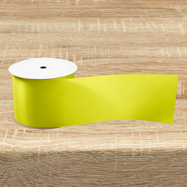 Ruban En Satin Couleur uni jaune néon (Créateur téléchargé)