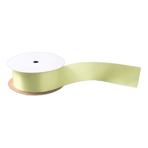 Ruban En Satin Couleur uni jaune pâle blanc pastel