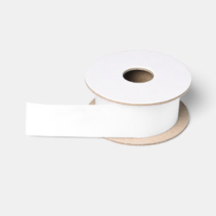 Ruban En Satin Couleur unie : Blanc - Couleur de fond DIY