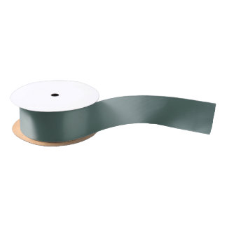 Ruban En Satin Couleur verte solide Eucalyptus | Hex# 5B7570