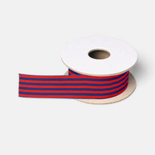 Ruban En Satin Couleurs DIY Minces Bandes Multiples - Bleu Rouge