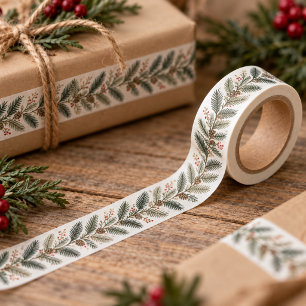 Ruban En Satin Couronne de Noël en feuillage persistant de style