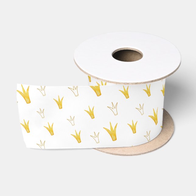 Ruban En Satin Couronne d'or de princesse (Bobine)