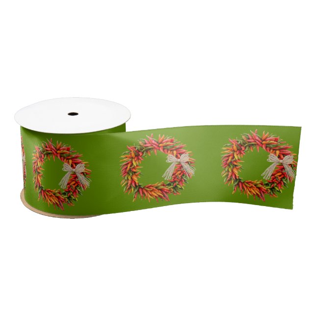 Ruban En Satin Couronnes de Chile Ristra (Bobine)
