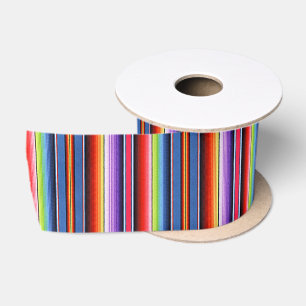 Ruban En Satin Couverture mexicaine Fiesta Stripes Serape Rainbow