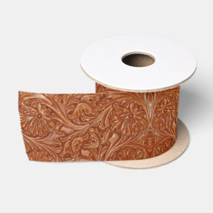 Ruban En Satin cowboy western country motif à outils cuir