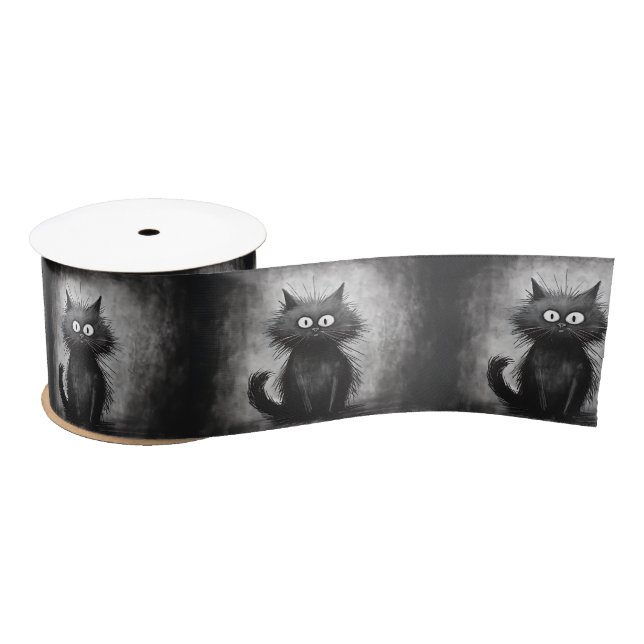 Ruban En Satin Crazy Scruffy Alley Cat (Bobine)