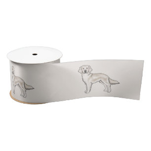 Ruban En Satin Crème anglaise Golden Retriever mignon chien de de