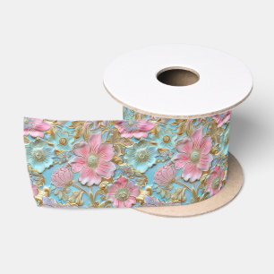 Ruban En Satin Cuir à outils Retro Rose Bleu