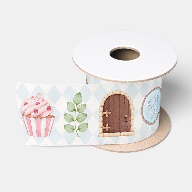 Ruban En Satin Cute Alice au pays des merveilles Lapin blanc (Bobine)